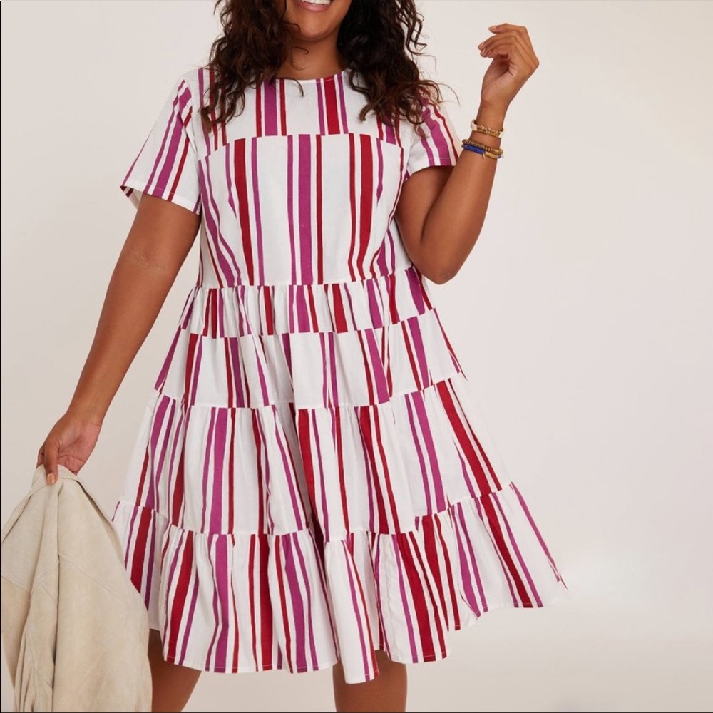 Anthropologie Anwen Tiered Tunic Dress Medium